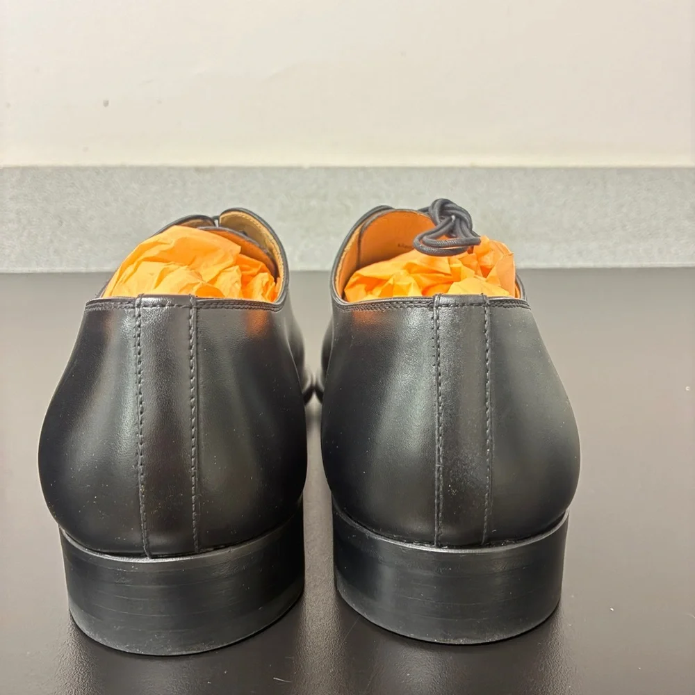 Magnanni Black Leather Oxford Dress Shoes